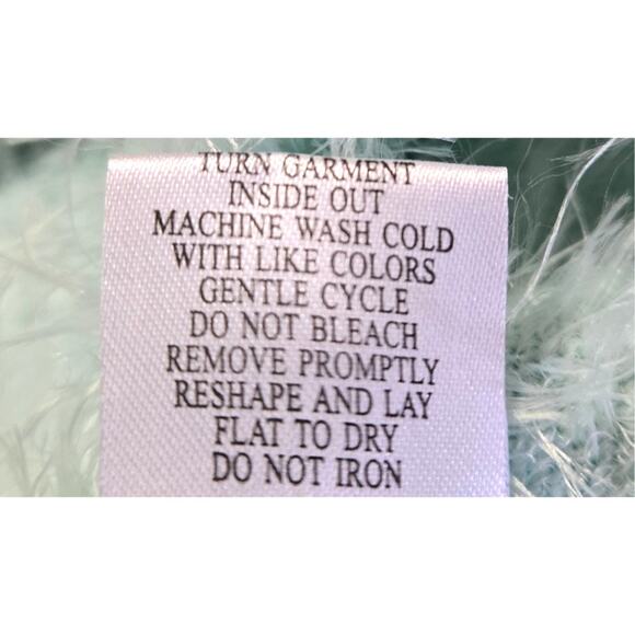 Almost Famous Sz Medium Mint Green Fuzzy Long Sleeve Sweater - Picture 4 of 8